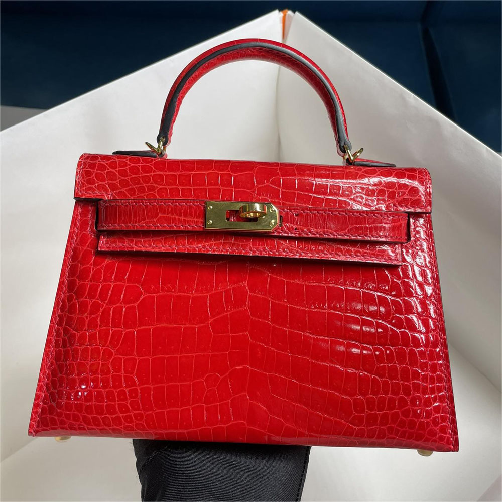 HERMÈS HS7001 LADY'S BAG !!!ATTENTION!!! REAL CROCODILE SKIN!!!