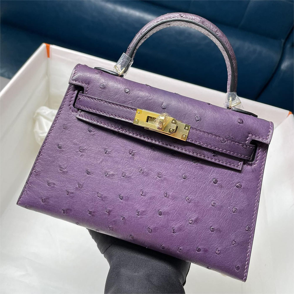 HERMÈS HS7002 LADY'S BAG !!!ATTENTION!!! REAL OSTRICH SKIN!!!