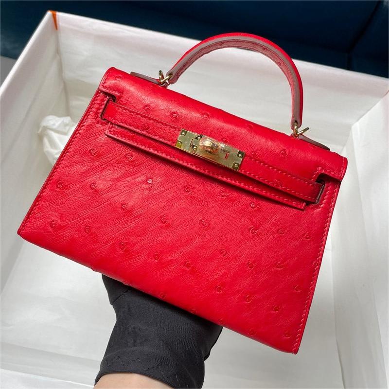 HERMÈS HS7007 LADY'S BAG !!!ATTENTION!!! REAL OSTRICH SKIN!!!