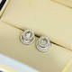 BALENCIAGA BAJ8001 EARRINGS 925 STERLING SILVER PT950 ELECTROPLATED PLATINUM