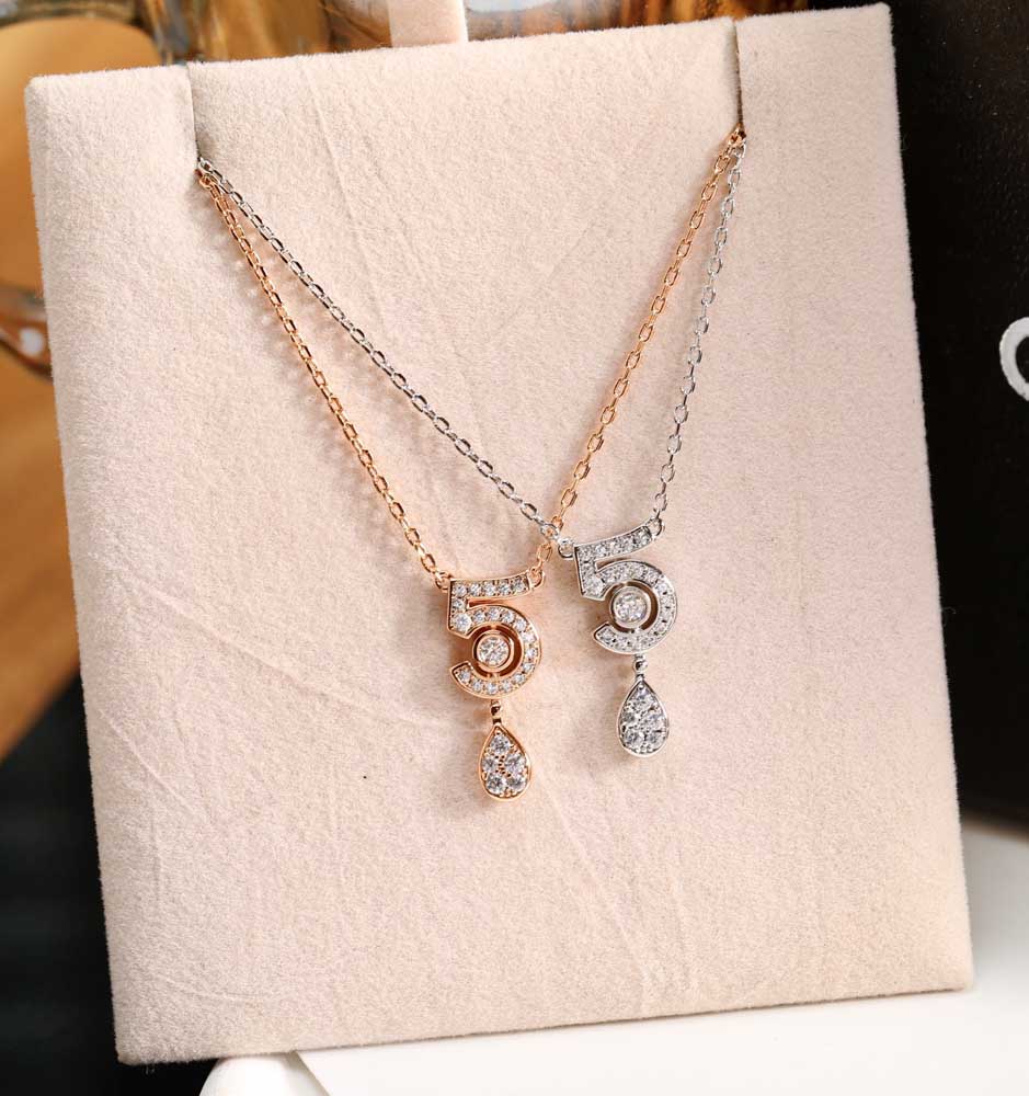 CHANEL APJ4004 NECKLACE ARTIFICIAL DIAMOND LADY'S JEWELRY