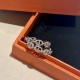 HERMÈS HSJ7002 LADY'S EARRINGS 925 STERLING SILVER AND ZIRCON