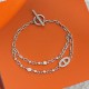 HERMÈS HSJ7004 LADY'S BRACELET 925 STERLING SILVER AND ARTIFICIAL DIAMOND