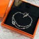 HERMÈS HSJ7004 LADY'S BRACELET 925 STERLING SILVER AND ARTIFICIAL DIAMOND