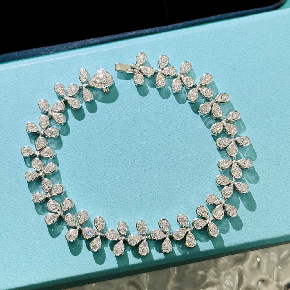 TIFFANY TYJ5001 BRACELET 925 STERLING SILVER AND ARTIFICIAL DIAMOND