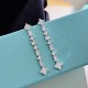 TIFFANY TYJ5002 EARRINGS 925 STERLING SILVER AND ARTIFICIAL DIAMOND