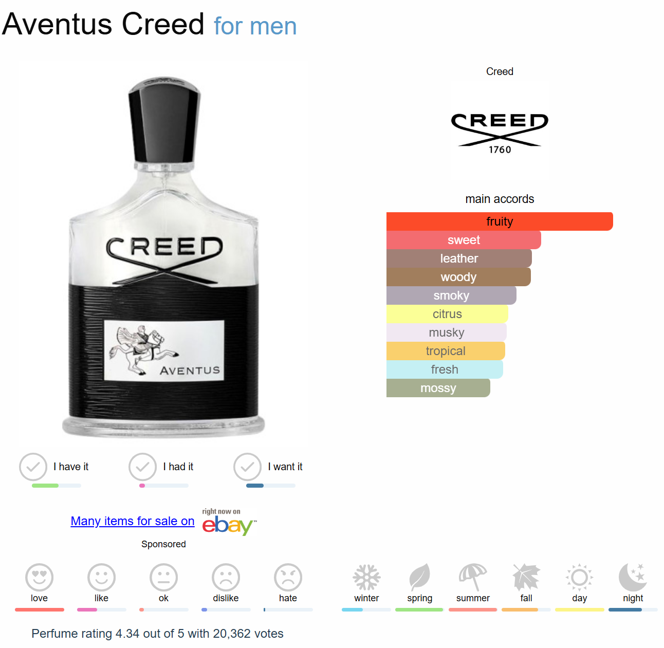 CREED CPD7001 MEN'S PERFUME