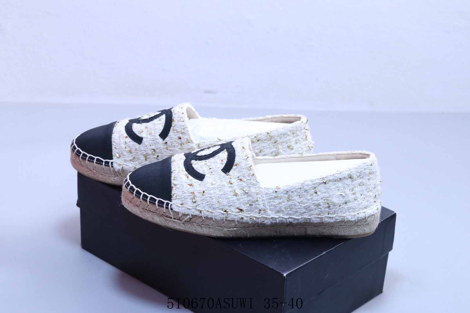 CHANEL CLS508892-3 LAYD'S SLIPPER ESPADRILLE SHOES EU35-40