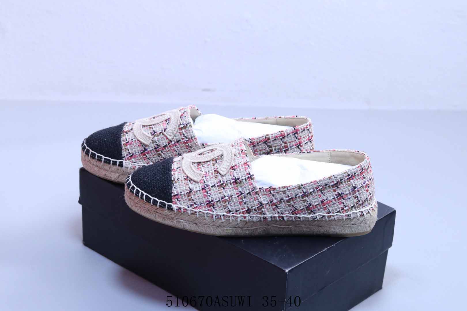 CHANEL CLS508892-3 LAYD'S SLIPPER ESPADRILLE SHOES EU35-40