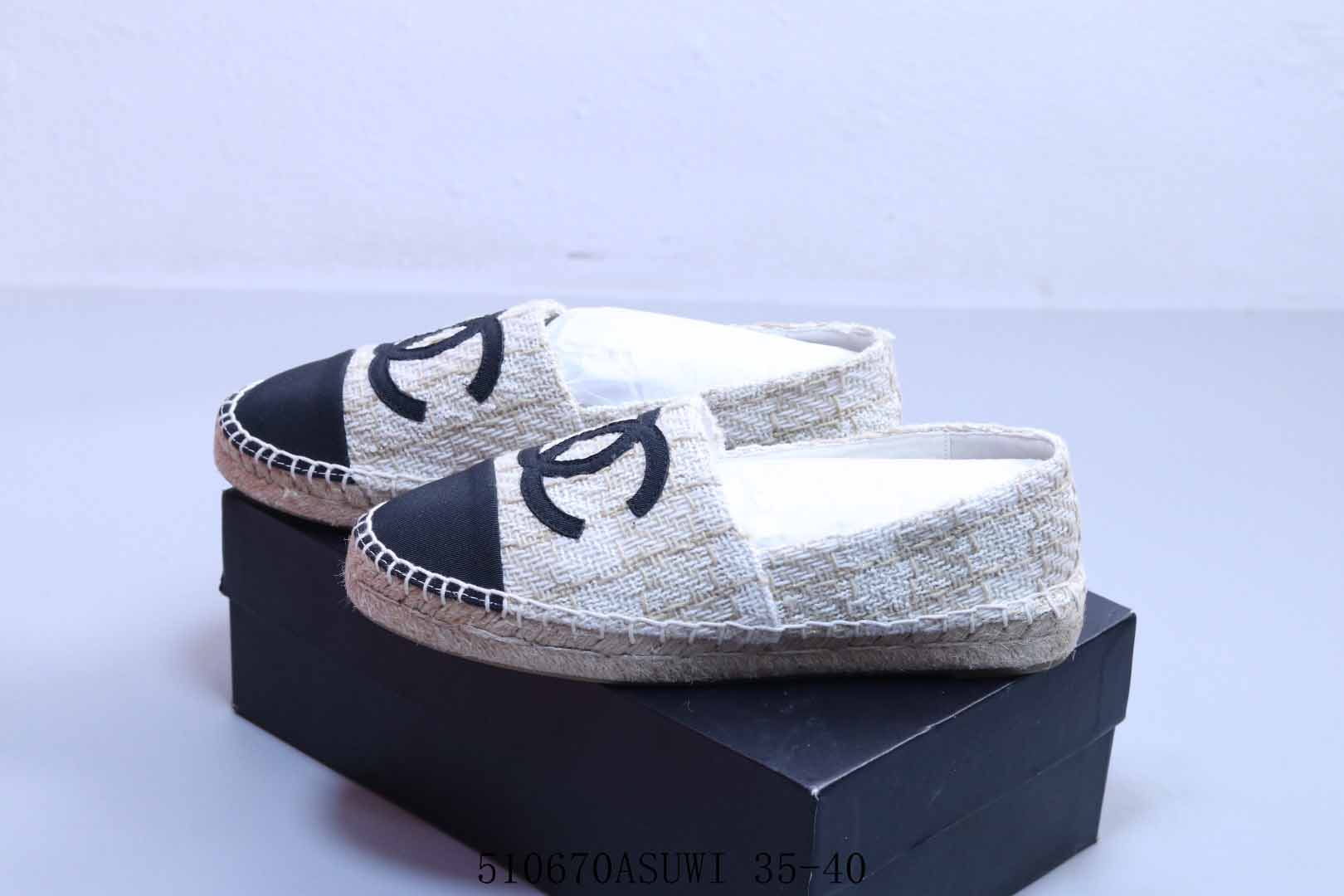 CHANEL CLS508892-3 LAYD'S SLIPPER ESPADRILLE SHOES EU35-40