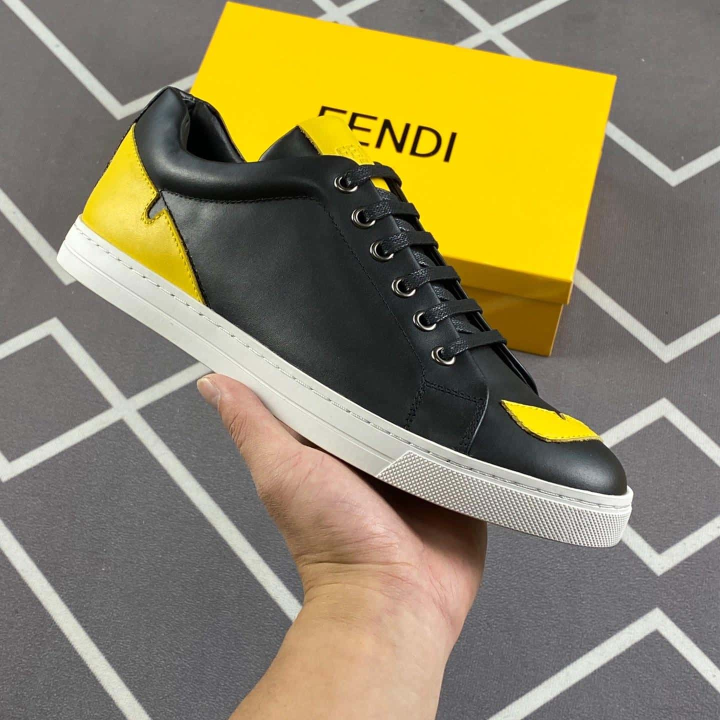 FENDI FIS493106 LADY'S MEN'S LOW- CUT PLIMSOLLS CANVAS SHOES EU38-45